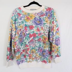 Forenza Sweaters - 80s Vintage Floral Sweatshirt by Forenza Sportwear Forenza Sweaters - 80s Vintage Floral Sweatshirt by Forenza Sportwear